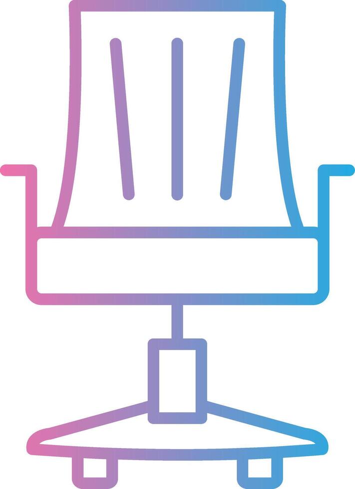 Office Chair Line Gradient Icon Design vector