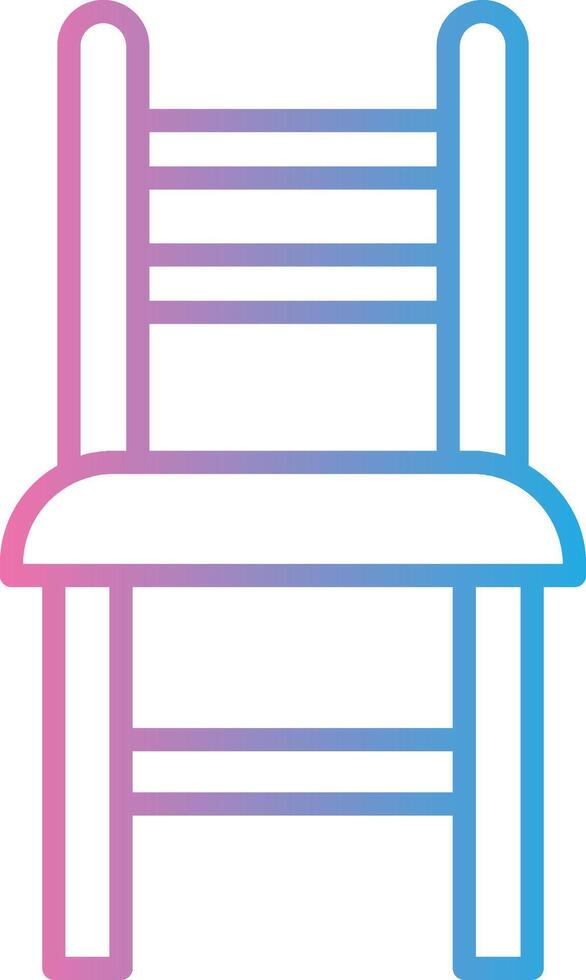 Dining Chair Line Gradient Icon Design vector