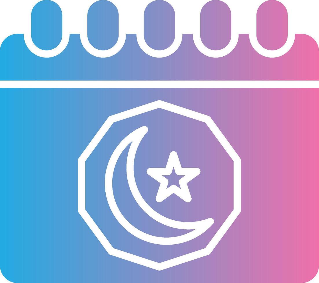Ramadan Day Glyph Gradient Icon Design vector