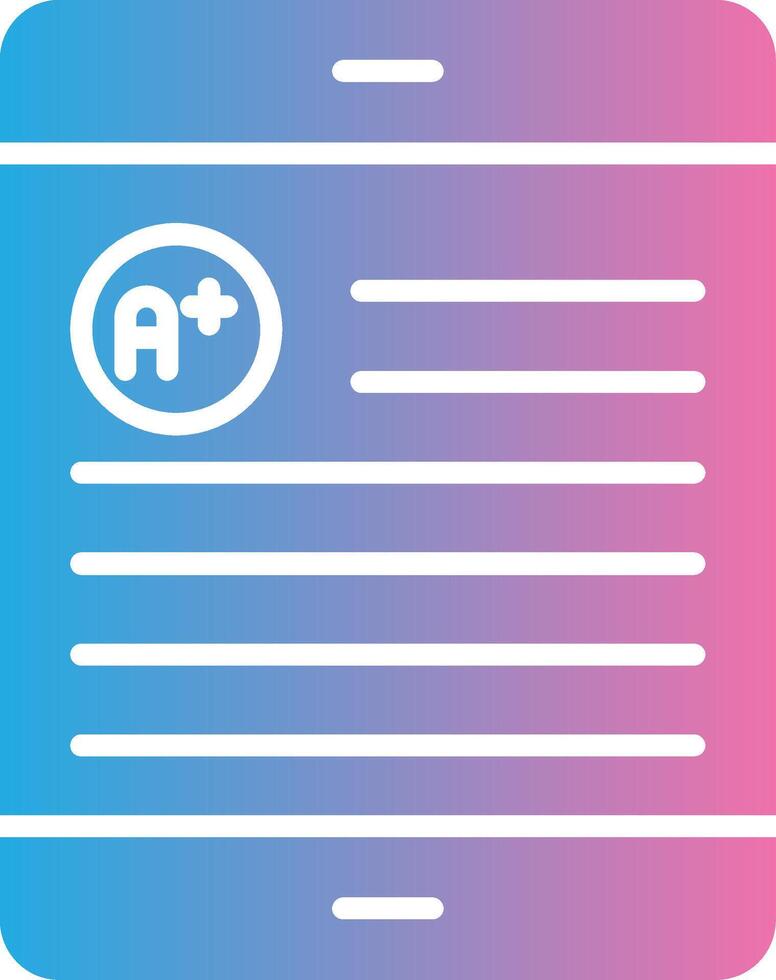 Ebook Glyph Gradient Icon Design vector