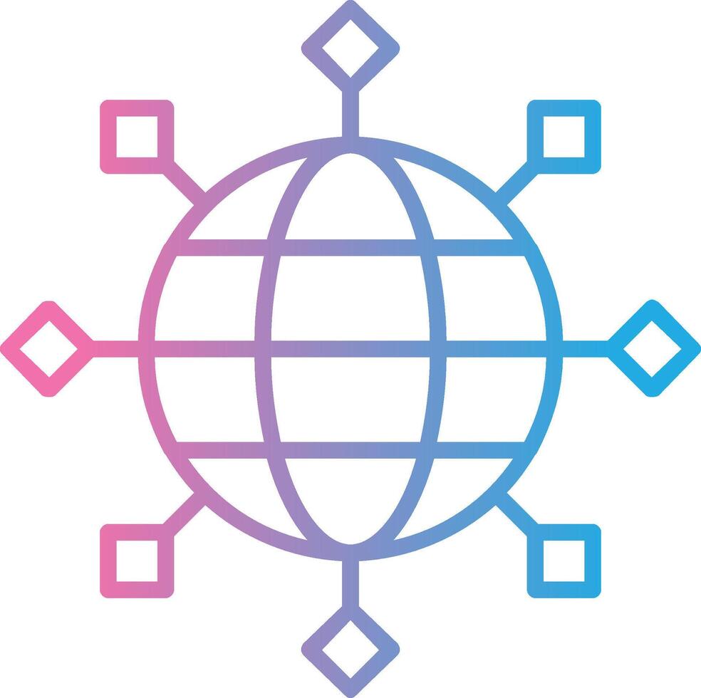 Internet Line Gradient Icon Design vector