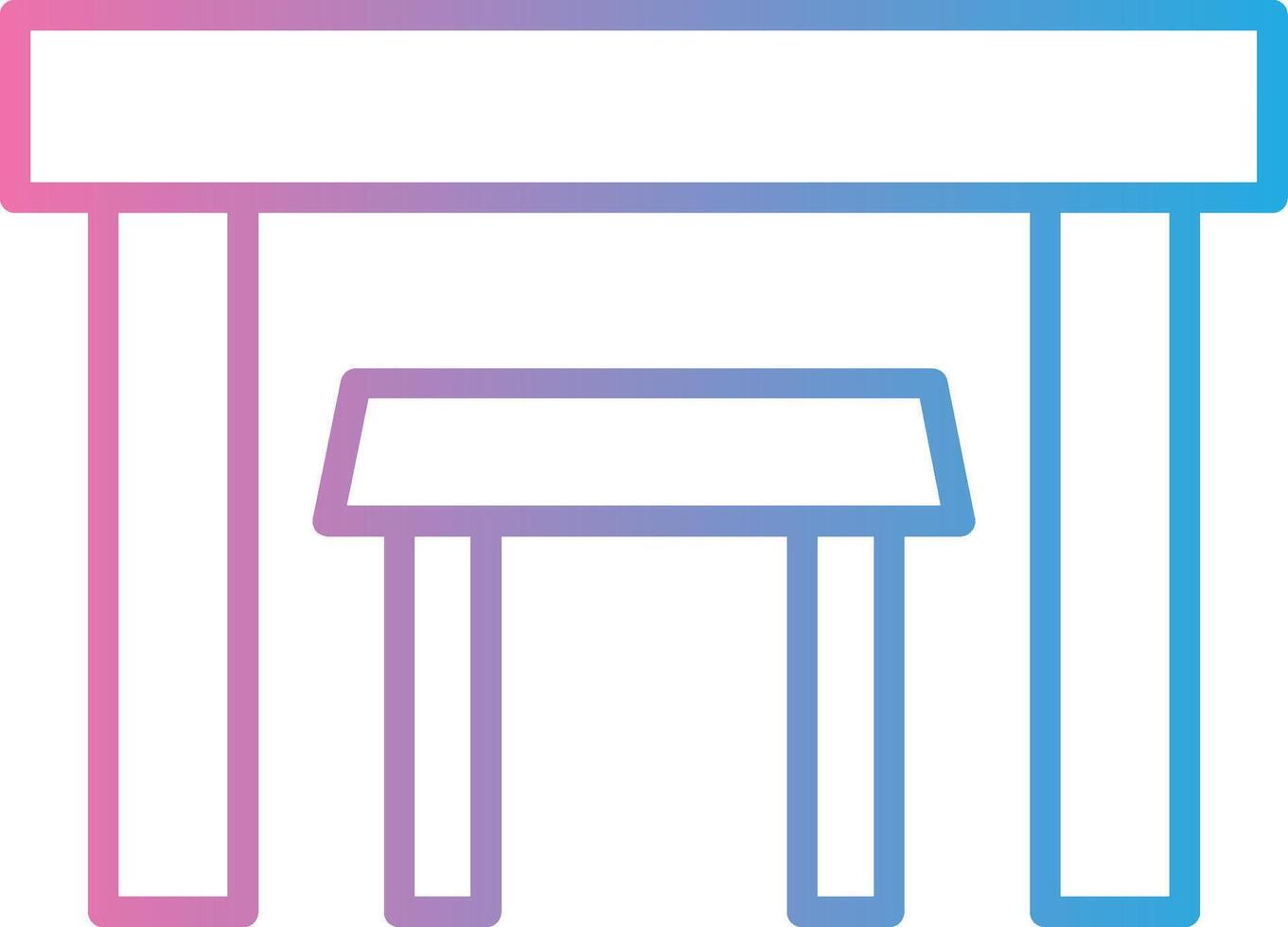 Tables Line Gradient Icon Design vector