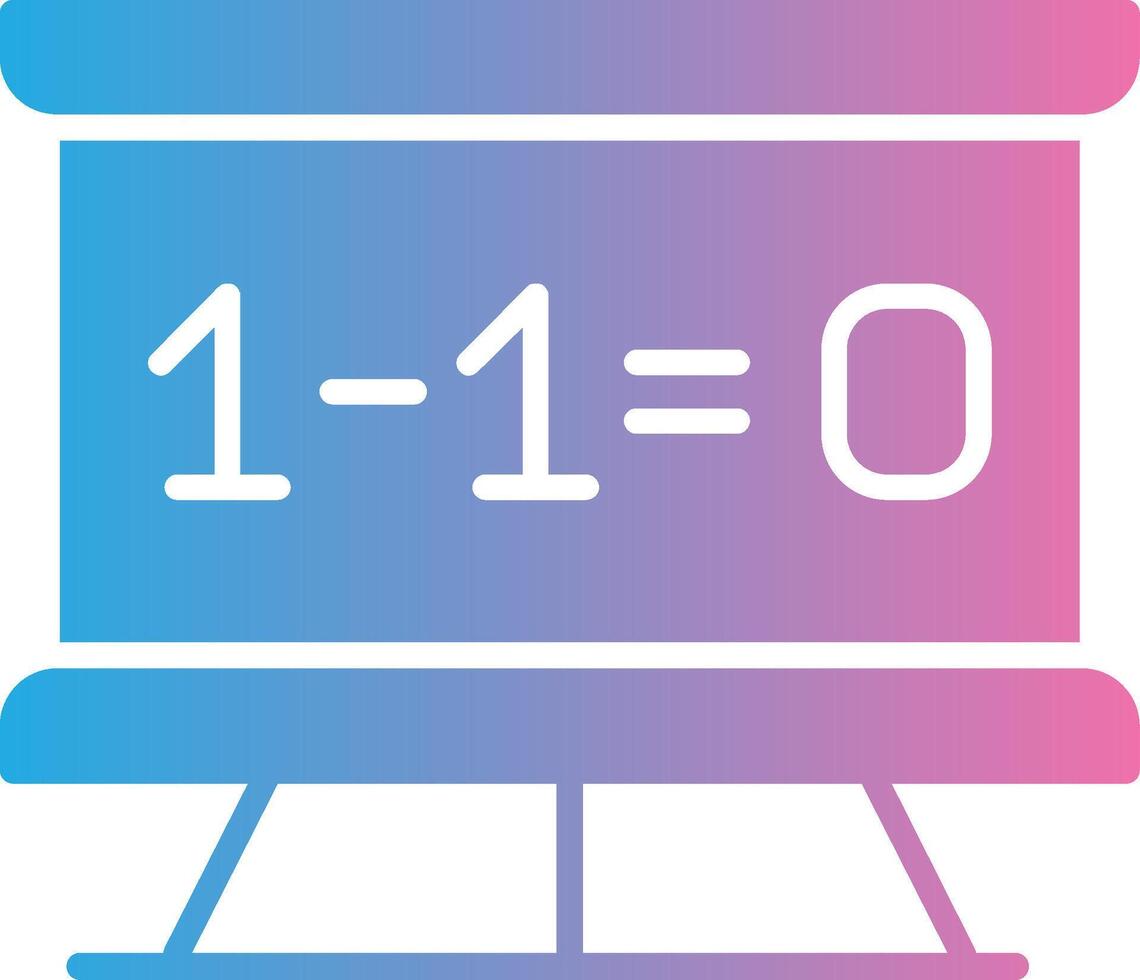 Maths Glyph Gradient Icon Design vector