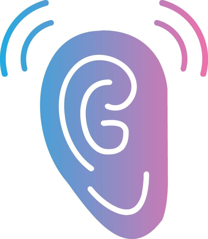 Listen Glyph Gradient Icon Design vector