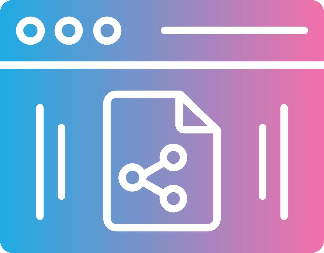 File Sharing Glyph Gradient Icon Design vector