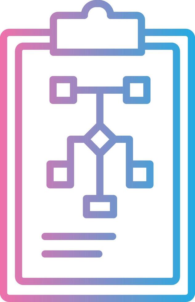 Business Plan Line Gradient Icon Design vector