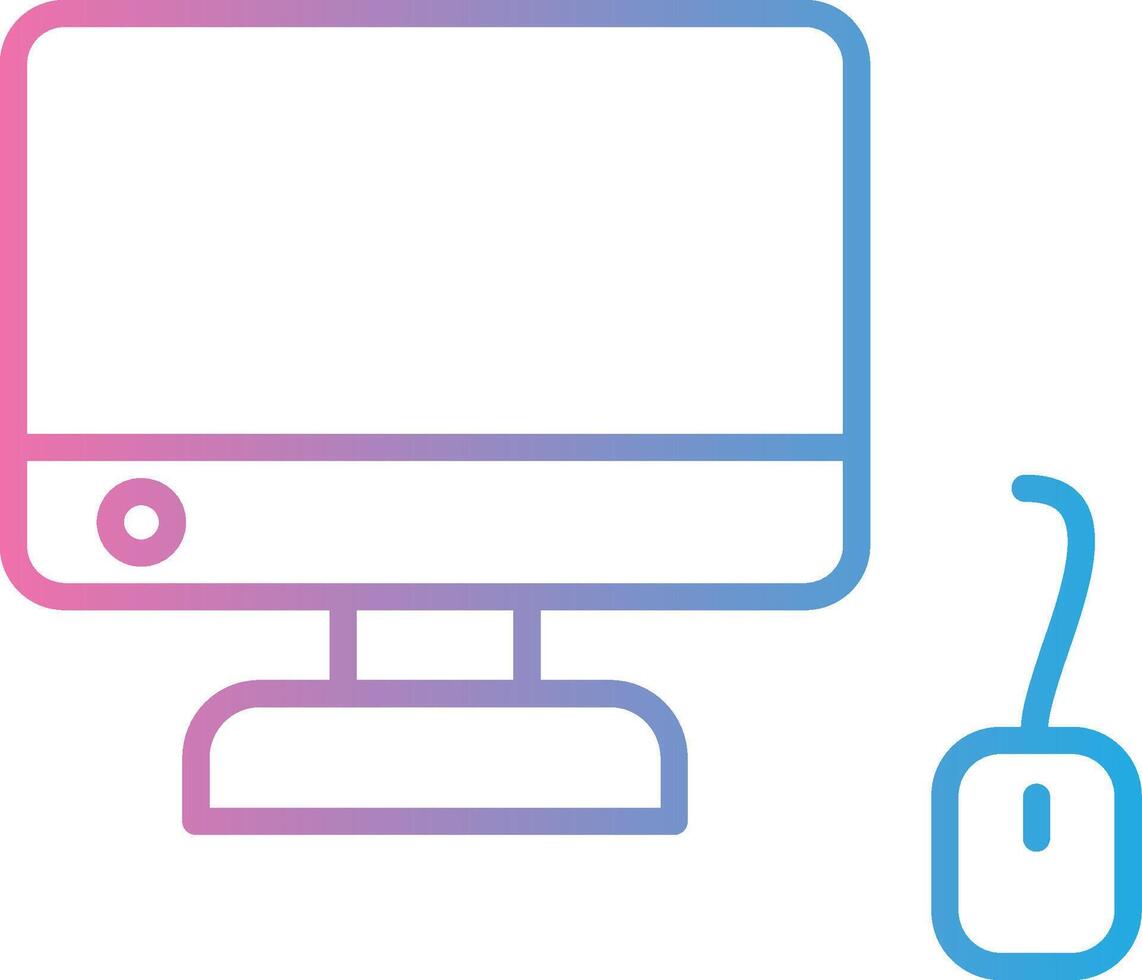 Computer Line Gradient Icon Design vector