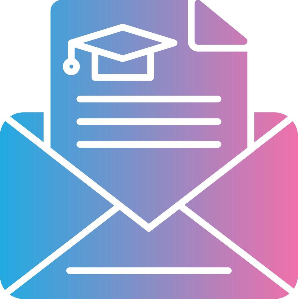 Diploma Glyph Gradient Icon Design vector