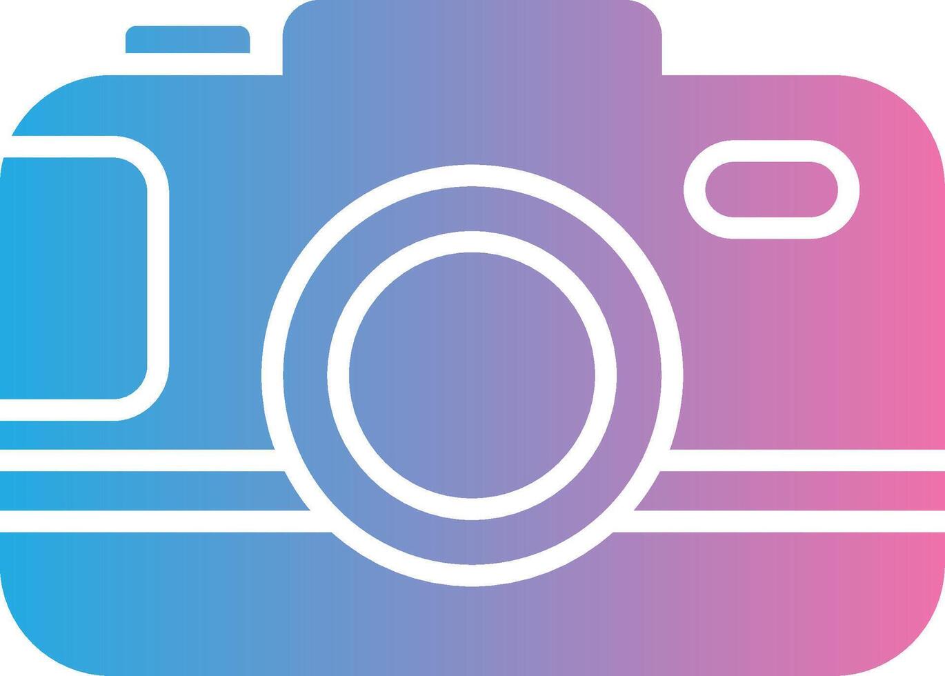 Camera Glyph Gradient Icon Design vector