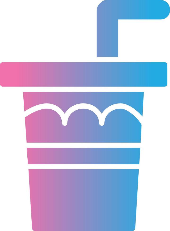 Soda Drink Glyph Gradient Icon Design vector