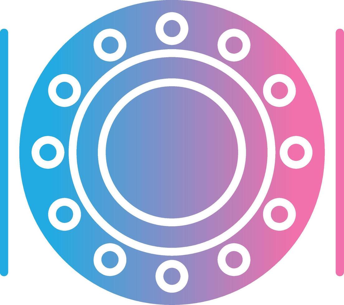 Ball Bearing Glyph Gradient Icon Design vector