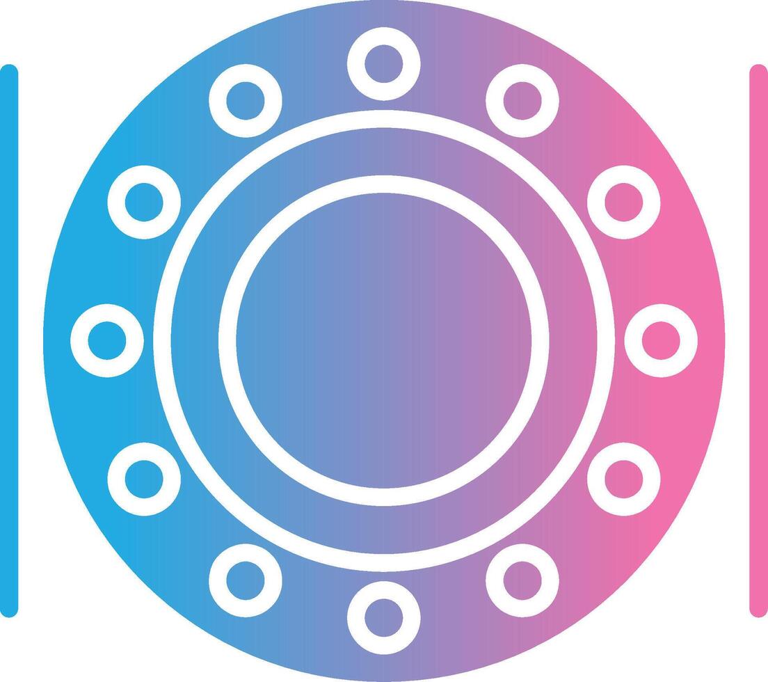 Ball Bearing Glyph Gradient Icon Design vector