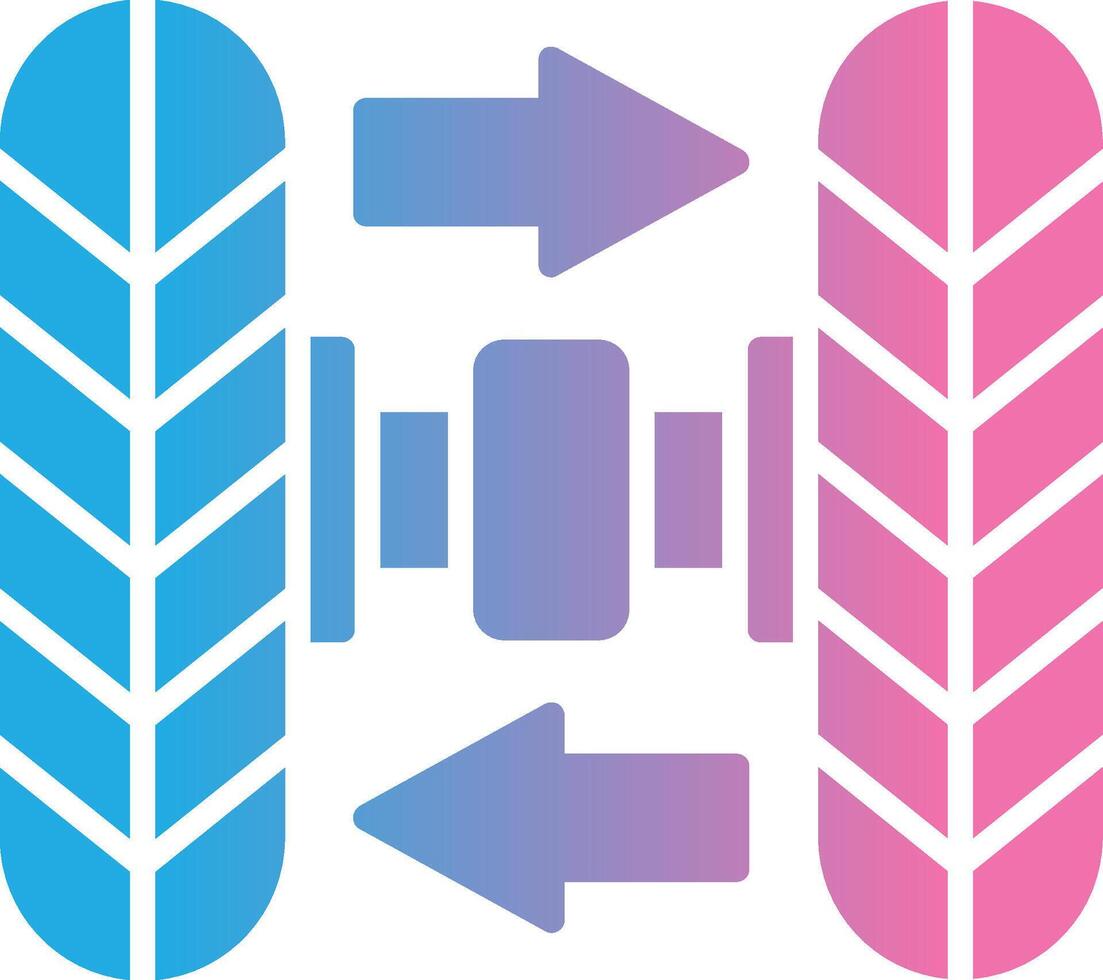 Wheel Alignment Glyph Gradient Icon Design vector