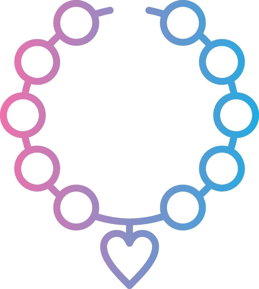 Pearl Necklace Line Gradient Icon Design vector