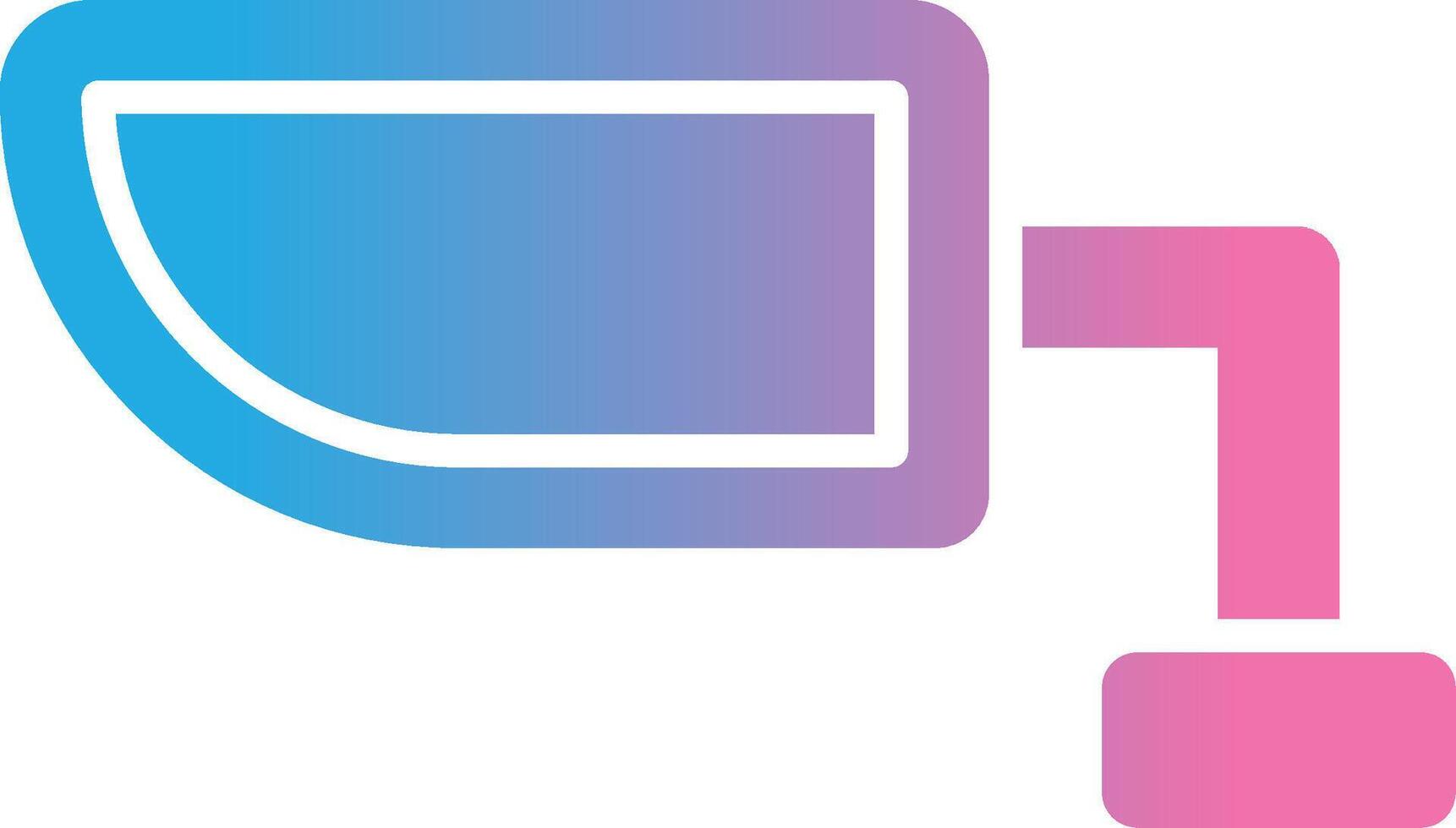 Side Mirror Glyph Gradient Icon Design vector