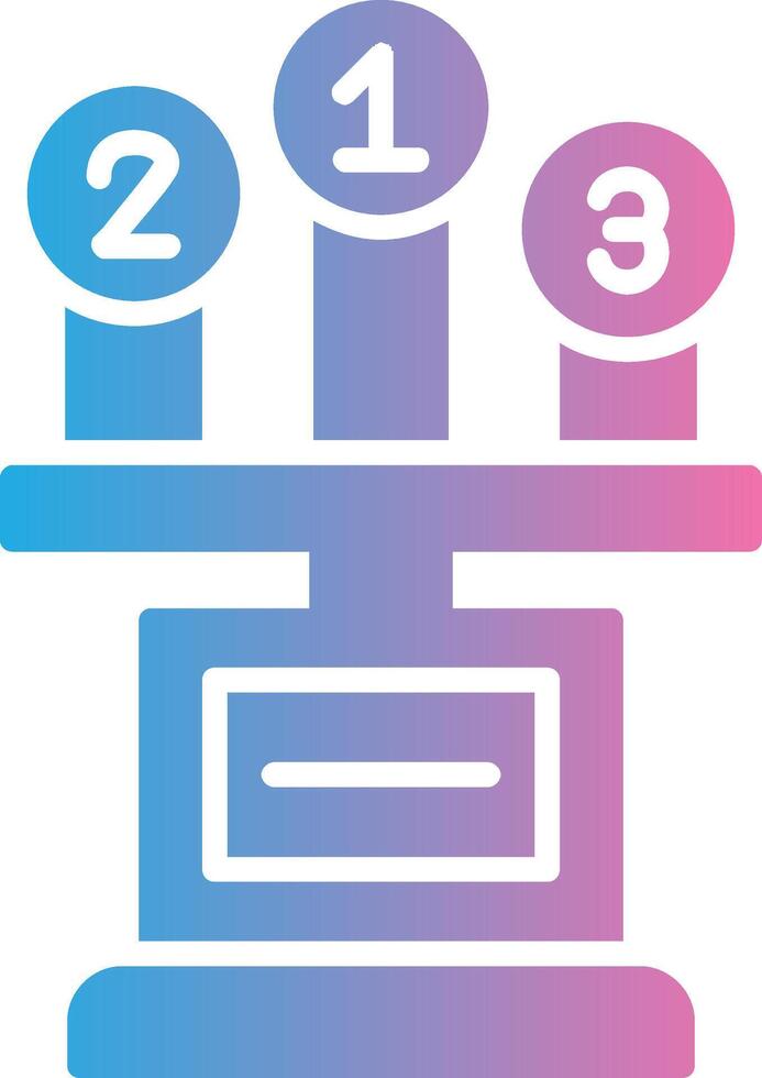 Leaderboard Glyph Gradient Icon Design vector