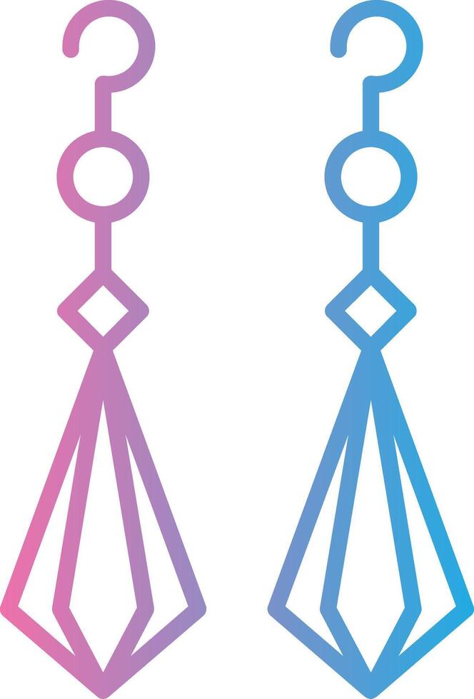 Earrings Line Gradient Icon Design vector