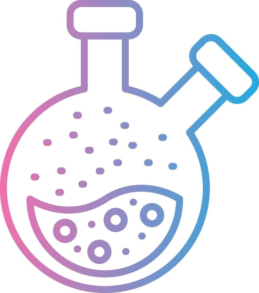 Flask Line Gradient Icon Design vector
