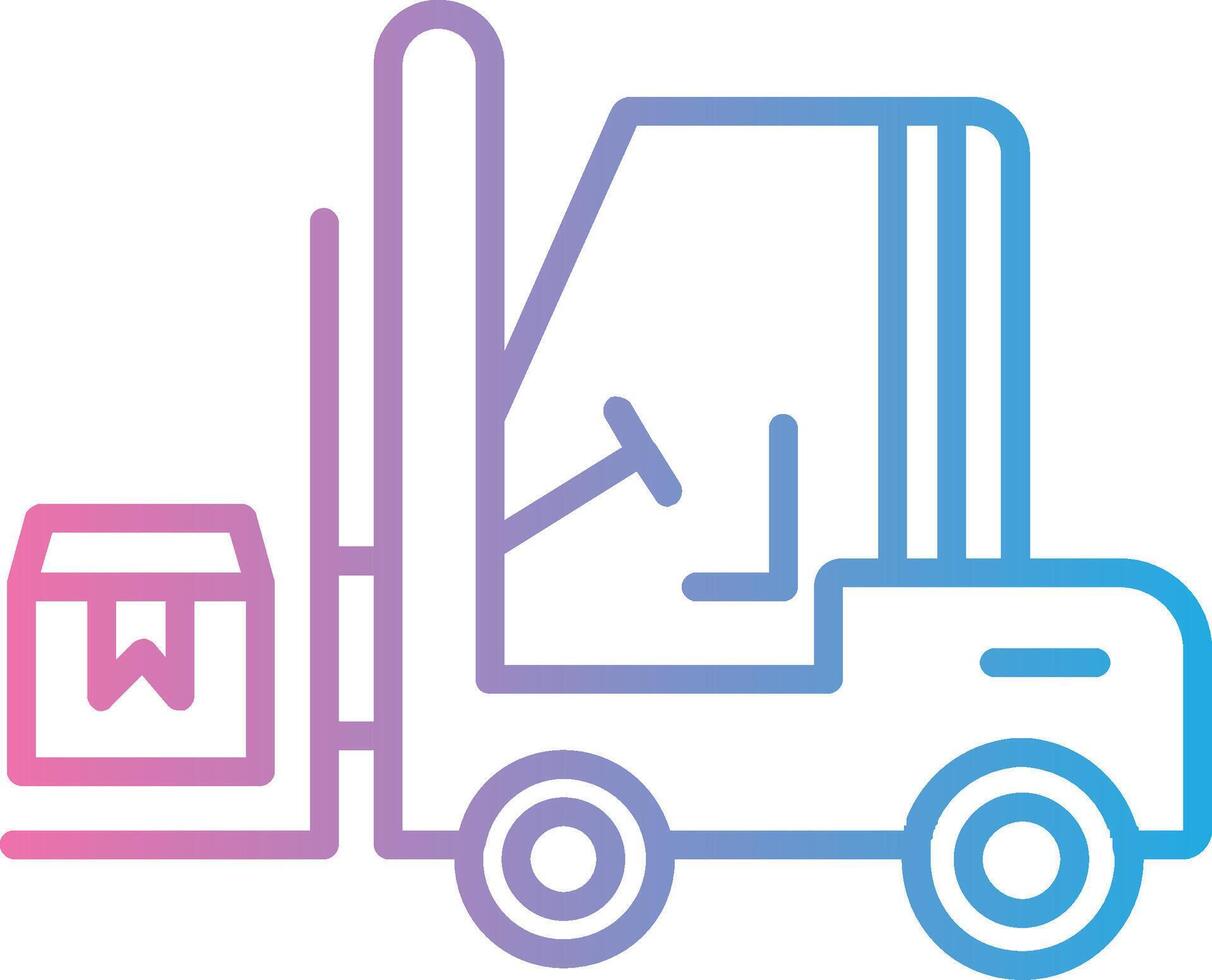 Forklift Line Gradient Icon Design vector