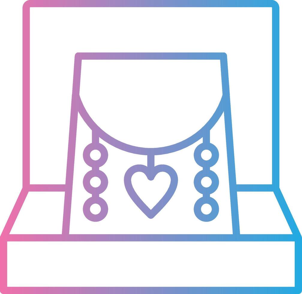 Necklace Line Gradient Icon Design vector