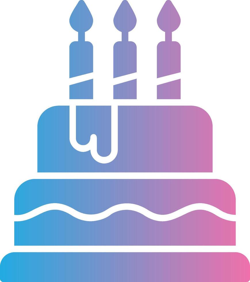 Cake Glyph Gradient Icon Design vector