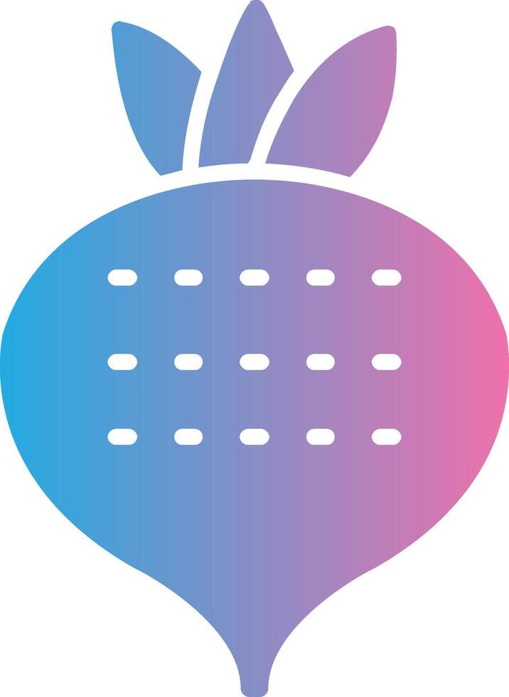 Turnip Glyph Gradient Icon Design vector