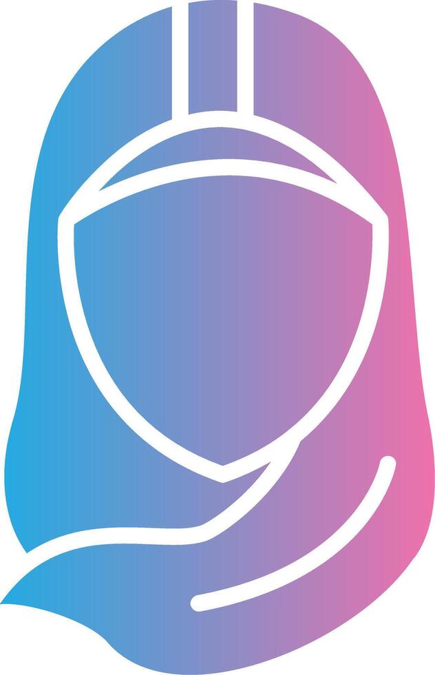 Hijab Glyph Gradient Icon Design vector