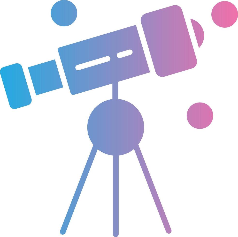 Telescope Glyph Gradient Icon Design vector