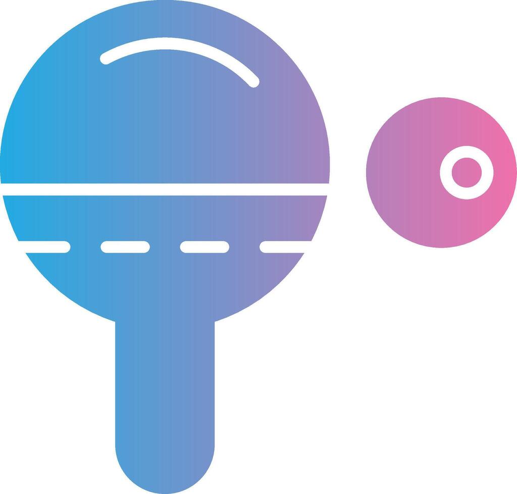 Table Tennis Glyph Gradient Icon Design vector