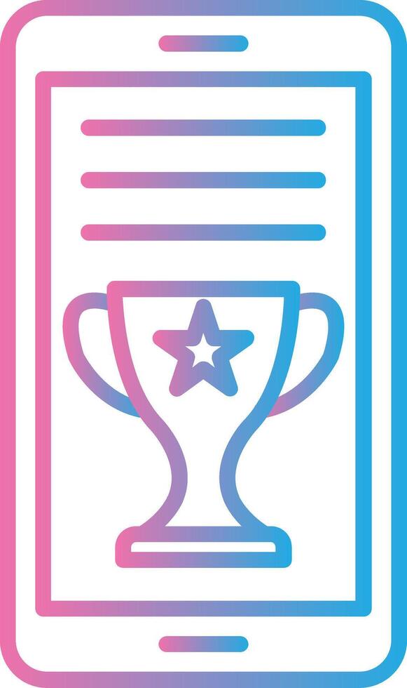 OnLine Gradient Multi Circle Award Line Gradient Icon Design vector