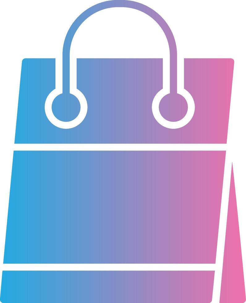 Shopping Bag Glyph Gradient Icon Design vector