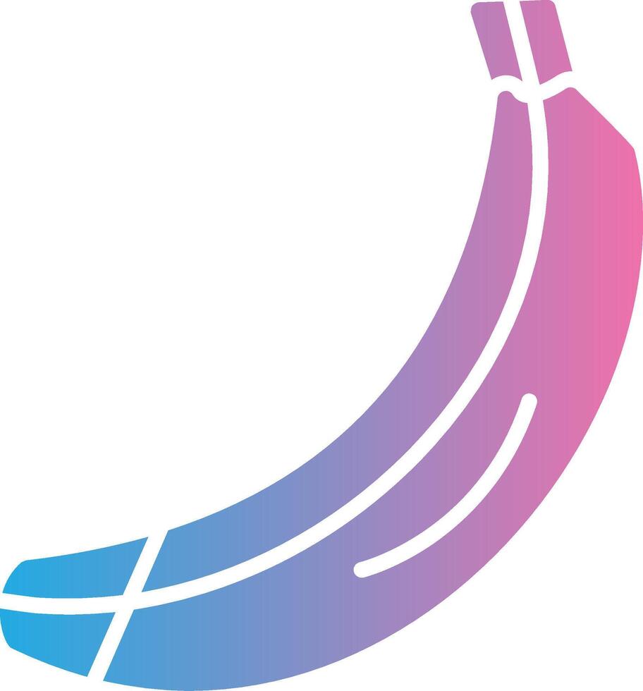 Banana Glyph Gradient Icon Design vector