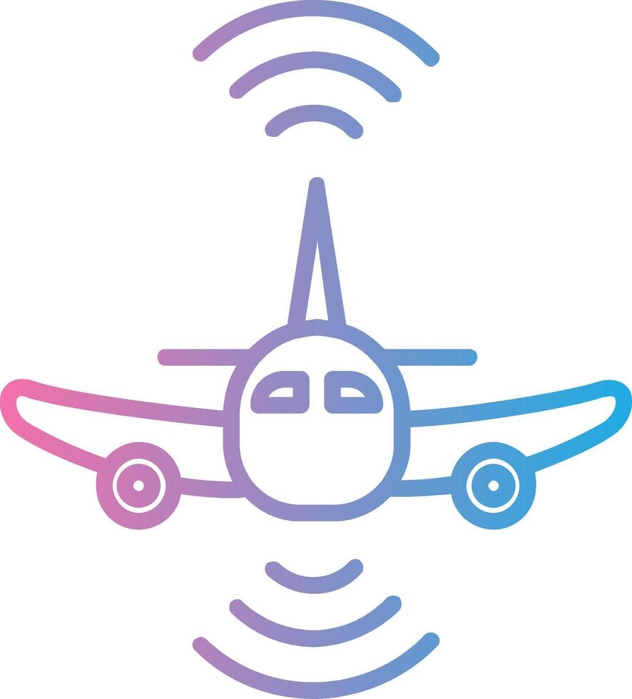 Aeroplane Line Gradient Icon Design vector