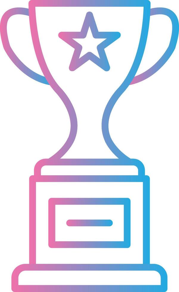 Award Line Gradient Icon Design vector