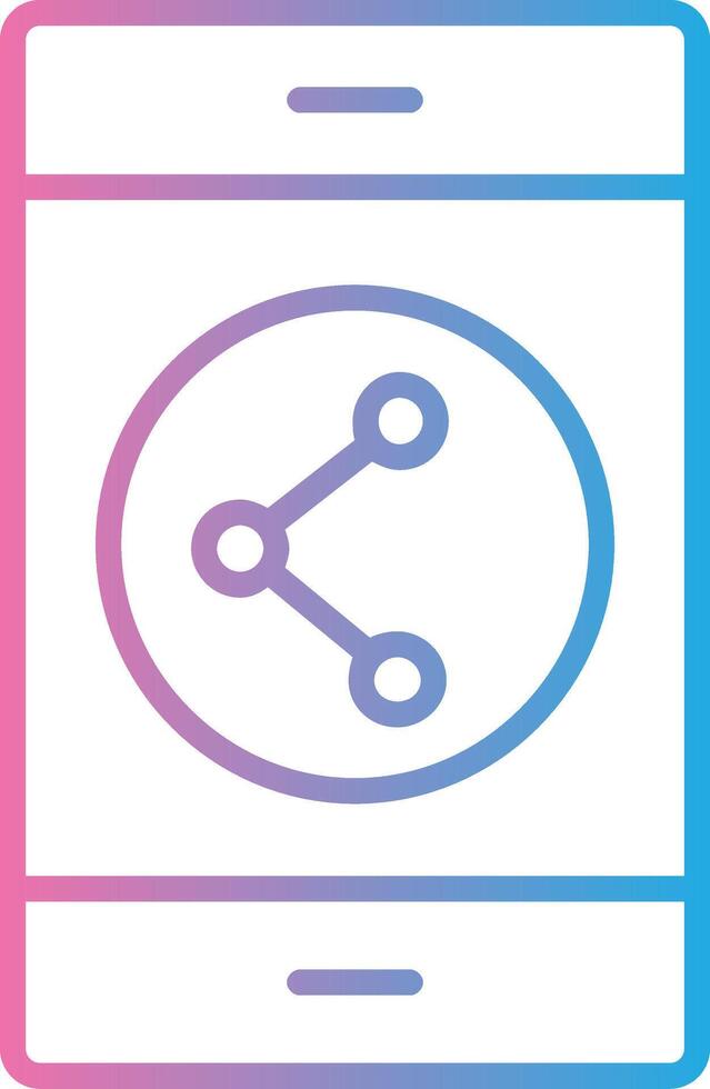 Sharing Line Gradient Icon Design vector