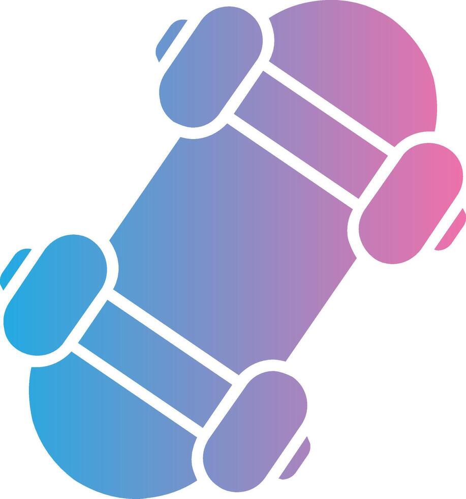 Skateboard Glyph Gradient Icon Design vector