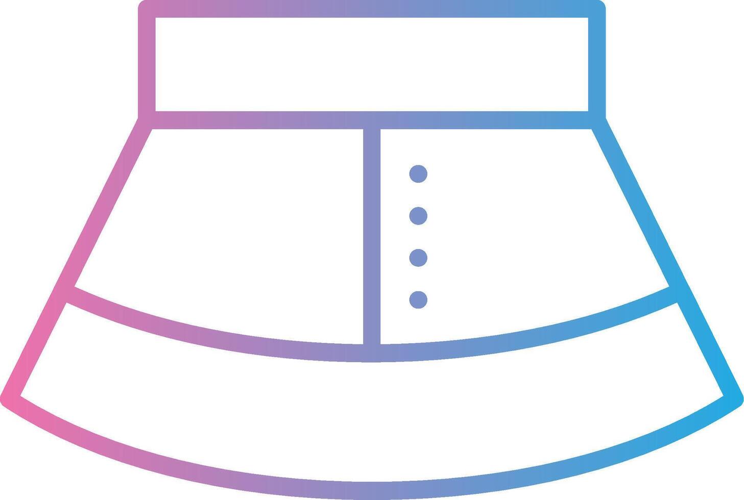 Skirt Line Gradient Icon Design vector