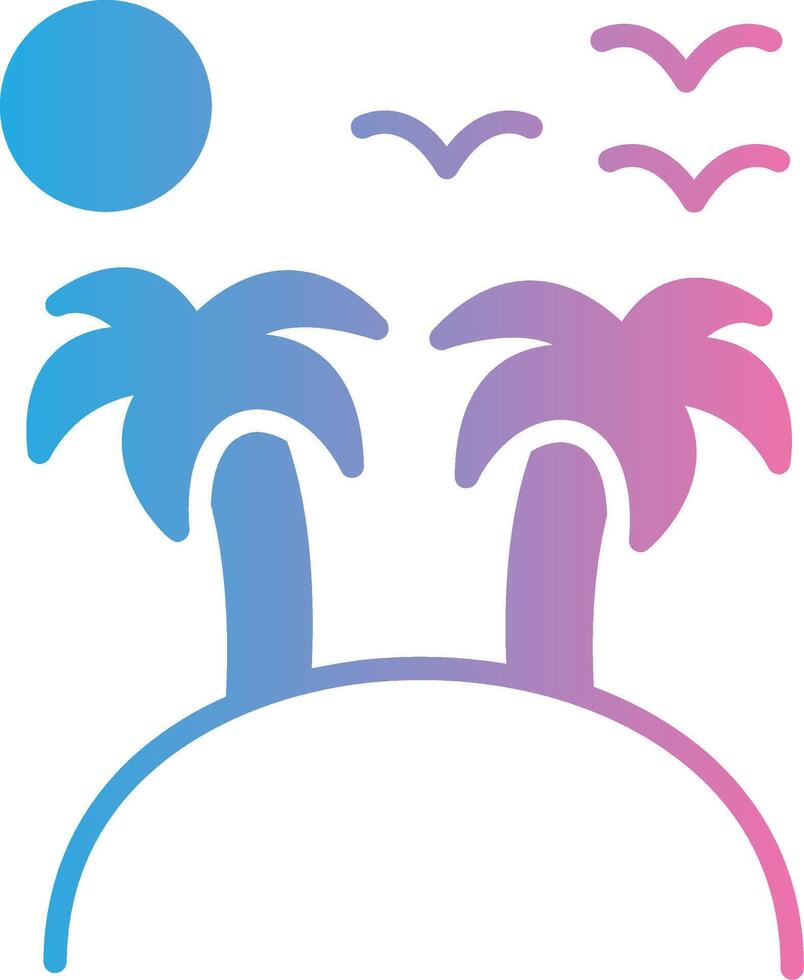 Island Glyph Gradient Icon Design vector