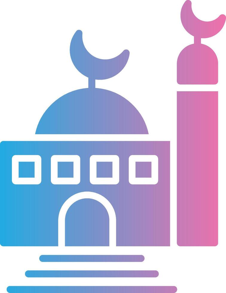 Mosque Glyph Gradient Icon Design vector