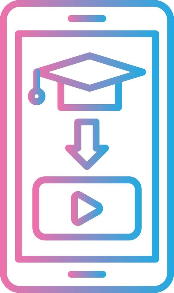 Educational Line Gradient Icon Design vector