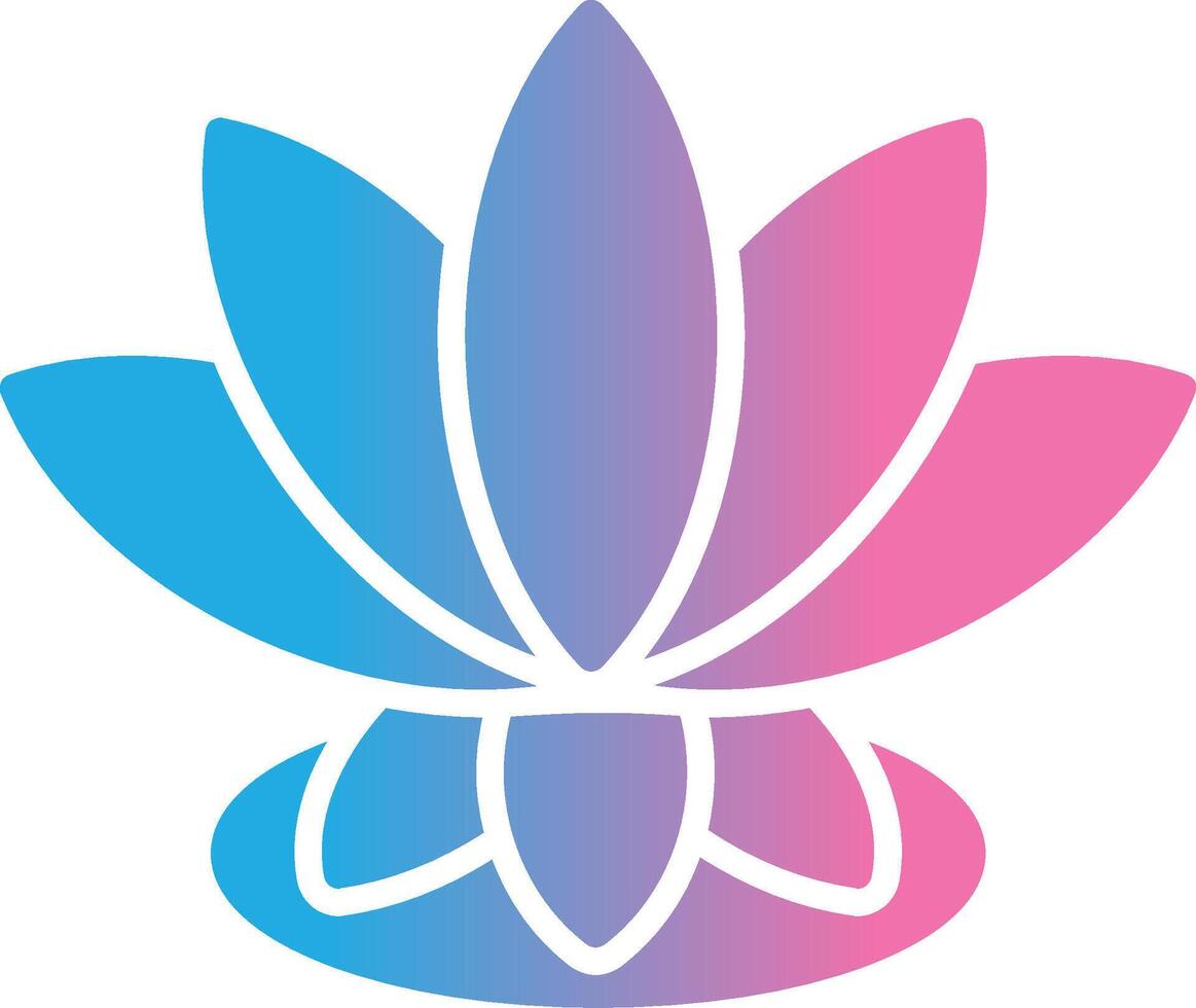 Lotus Glyph Gradient Icon Design vector