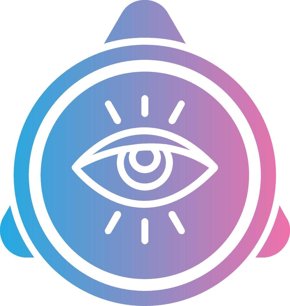 ojo de providencia glifo degradado icono diseño vector