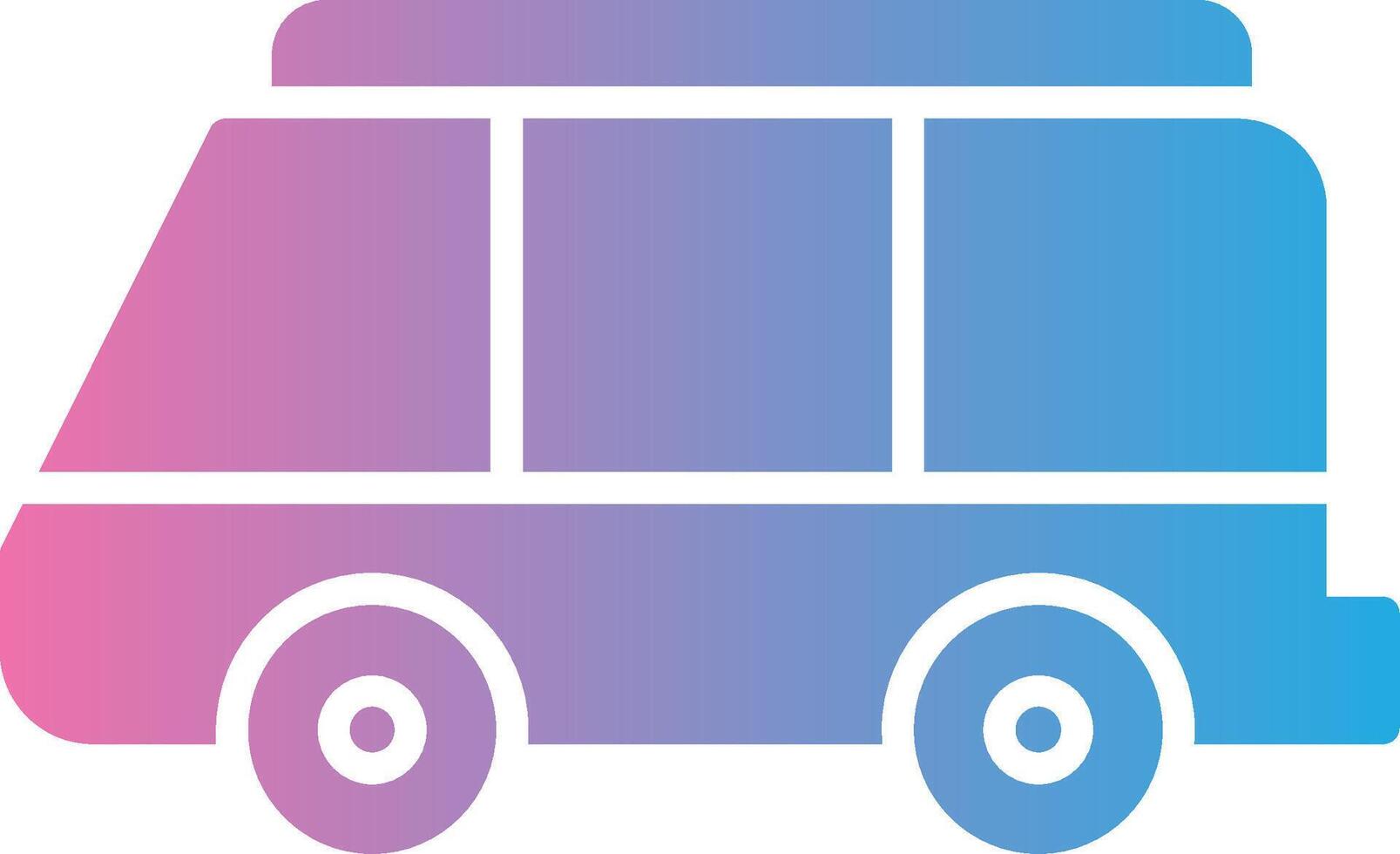 Minibus Glyph Gradient Icon Design vector