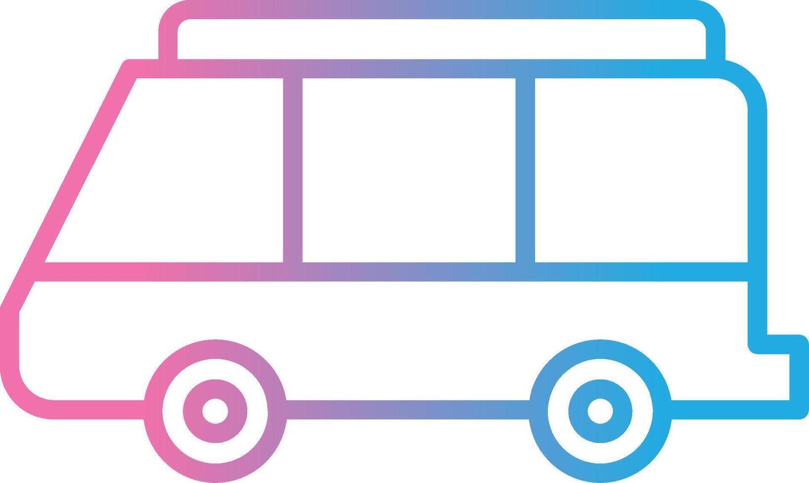 Minibus Line Gradient Icon Design vector