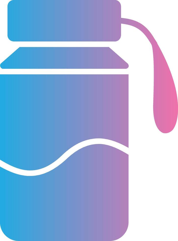 Water Bottle Glyph Gradient Icon Design vector
