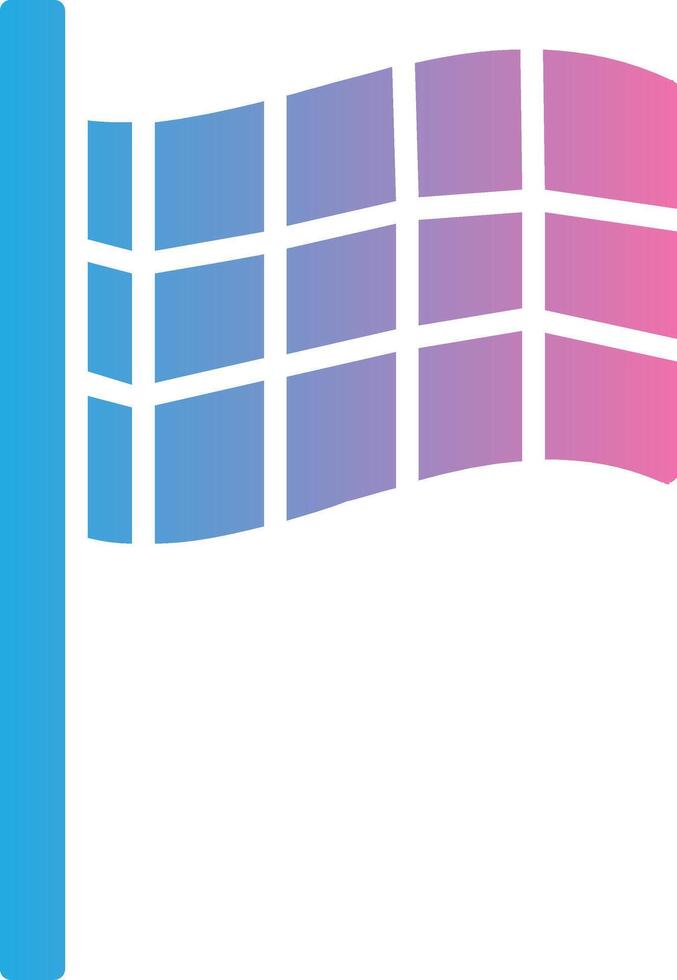 Racing Flag Glyph Gradient Icon Design vector
