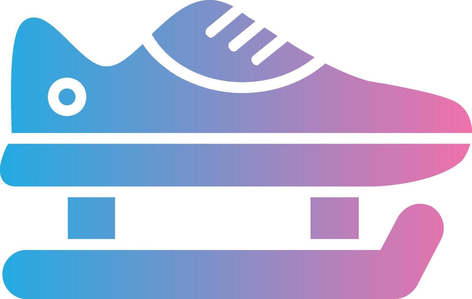 patinar Zapatos glifo degradado icono diseño vector