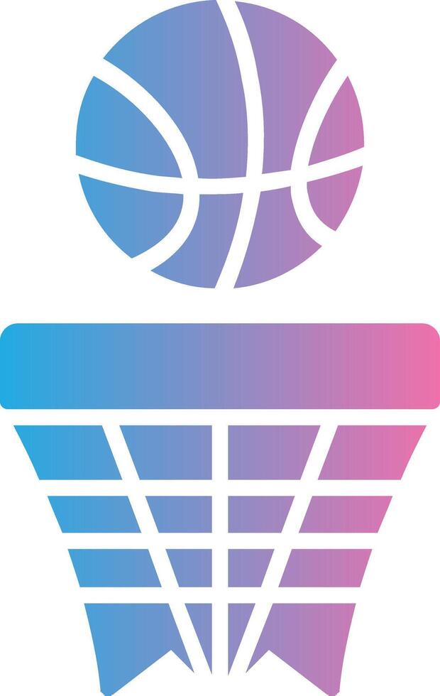 Basketball Glyph Gradient Icon Design vector