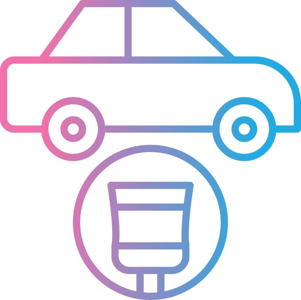 Car Painting Line Gradient Icon Design vector