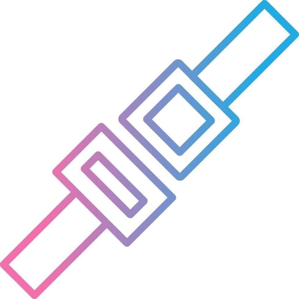 Seat Belt Line Gradient Icon Design vector